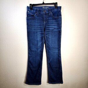 Wrangler Q-Baby  Womens Dark Wash Bootcut Riding Jeans Size 3x32 actual 30x30